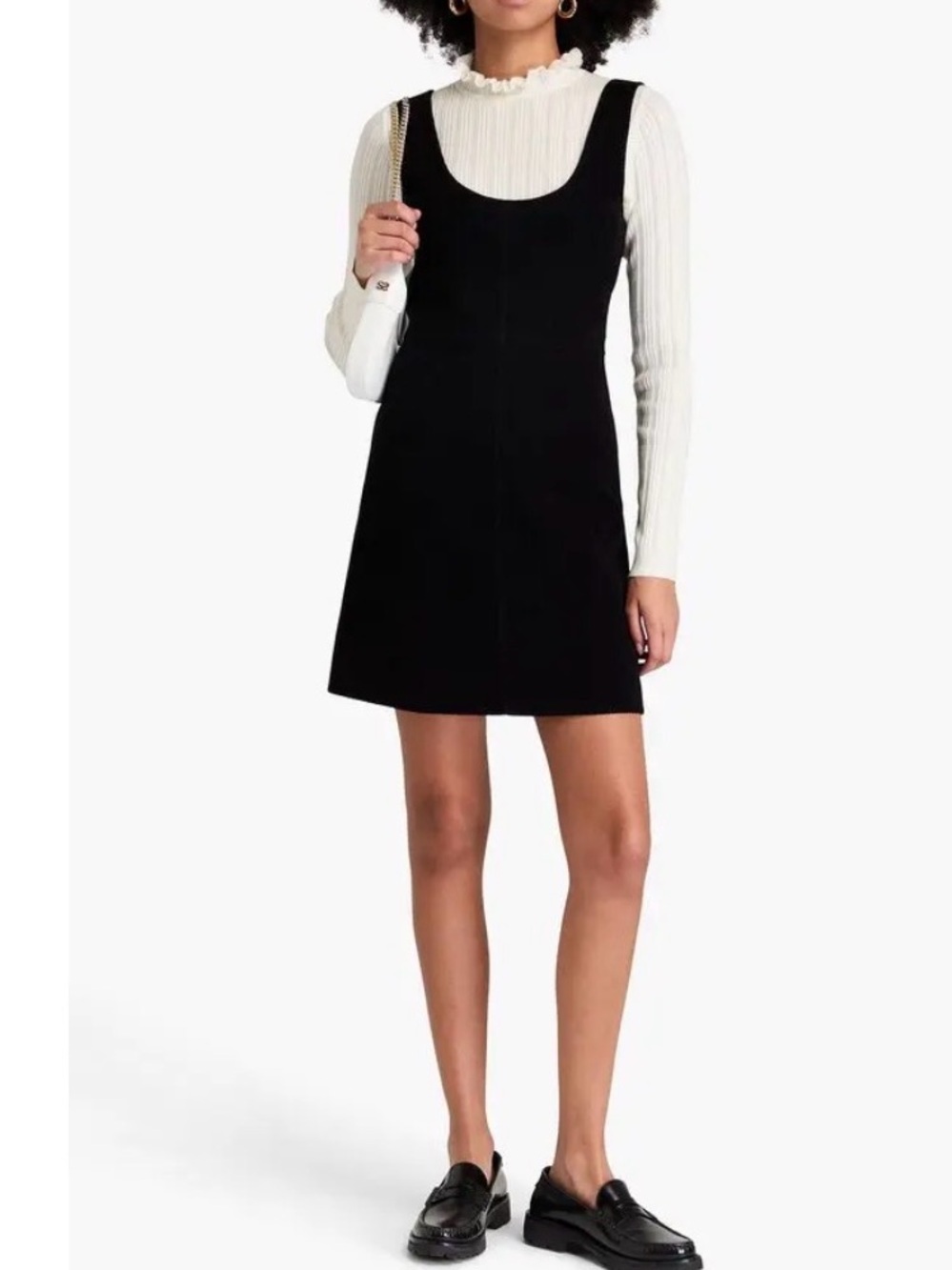 Sandro Black Mini Sweater Dress NWT Size 36 - Picture 2 of 2